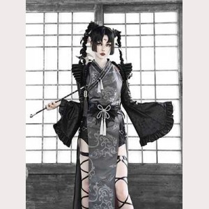 Demon Swordsman Gothic Sleeveless Dress by Blood Supply (BSY201)